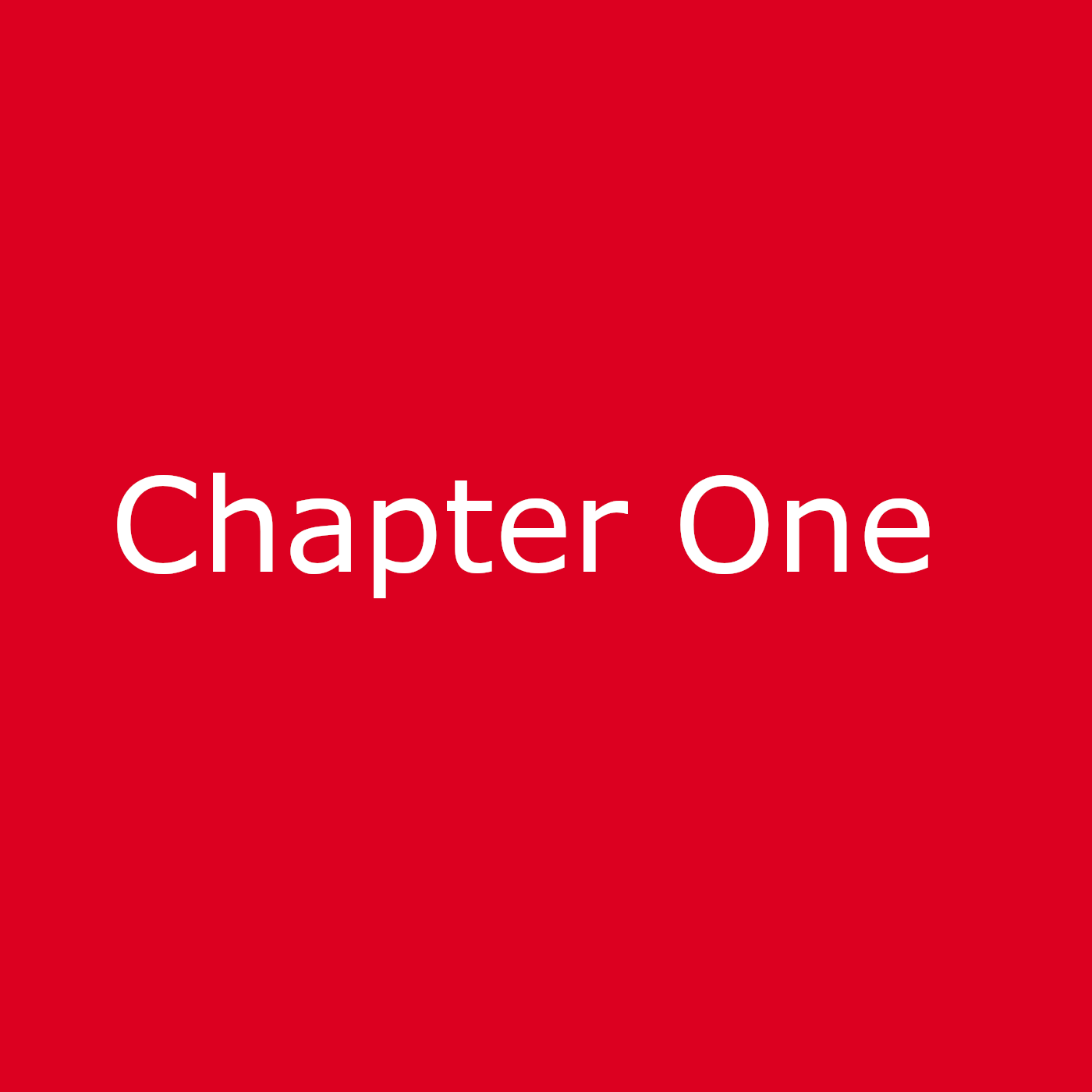 Chapter One